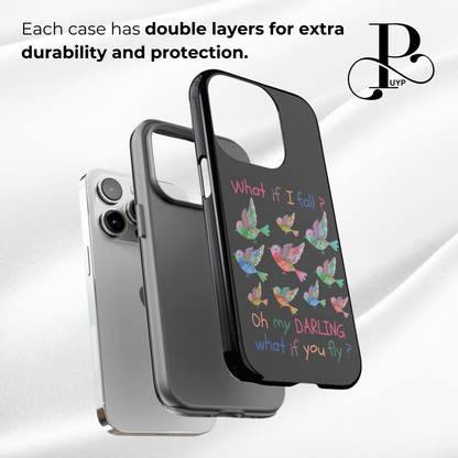 "Colorful Birds" Phone Case with Motivational Quote