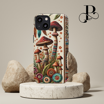 "Bohemian Mushrooms" Embroidered Phone Case