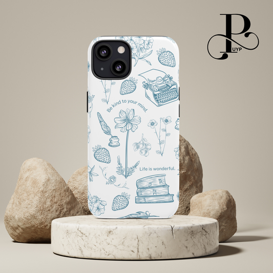 "Be Kind to Your Mind" Floral Phone Case