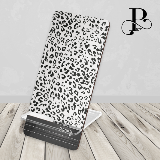 "Black and White Cheetah Print" Custom Mobile Display Stand