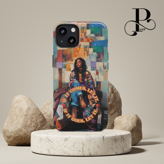 "Denim & Art" Phone Case with Inspirational Quote