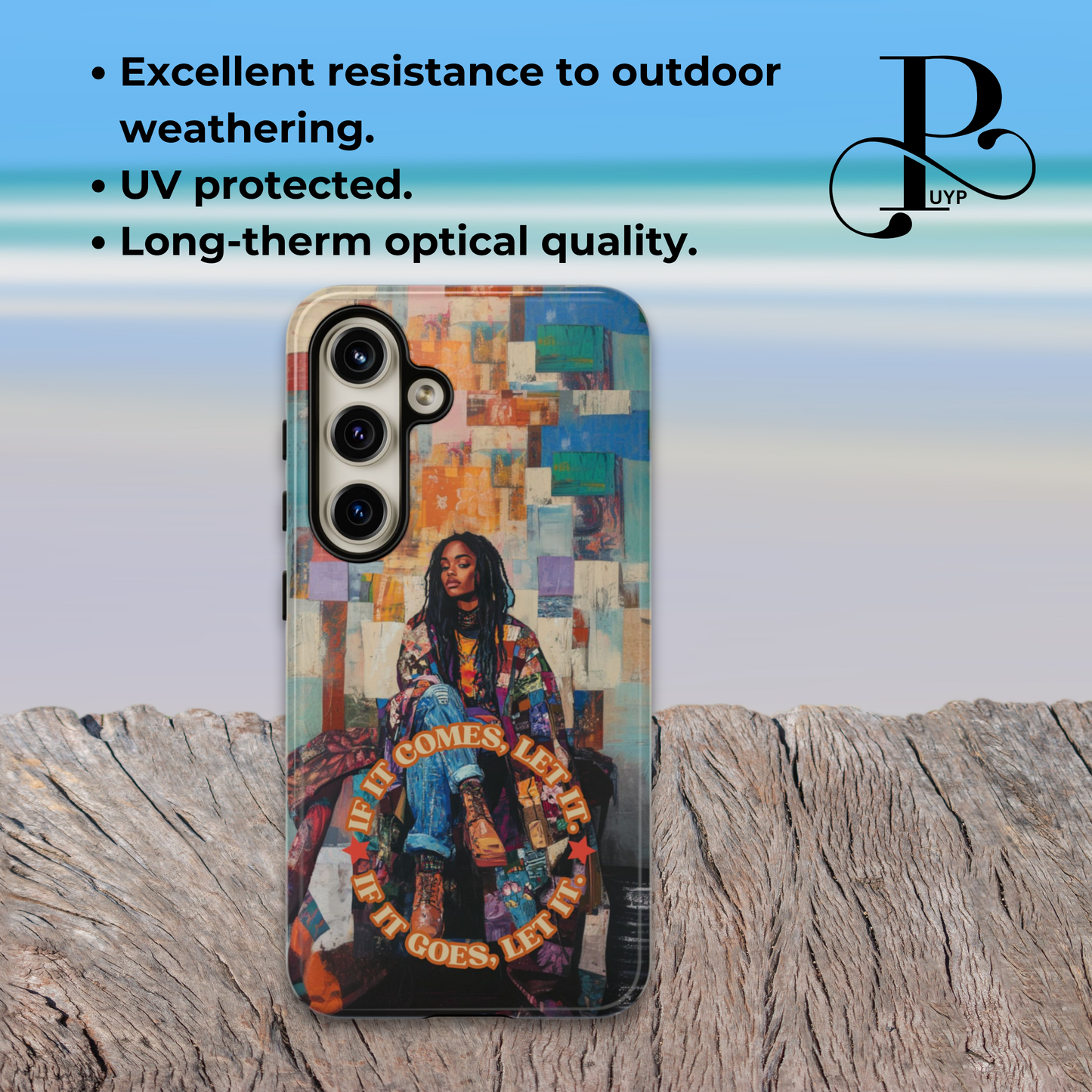 "Denim & Art" Phone Case with Inspirational Quote