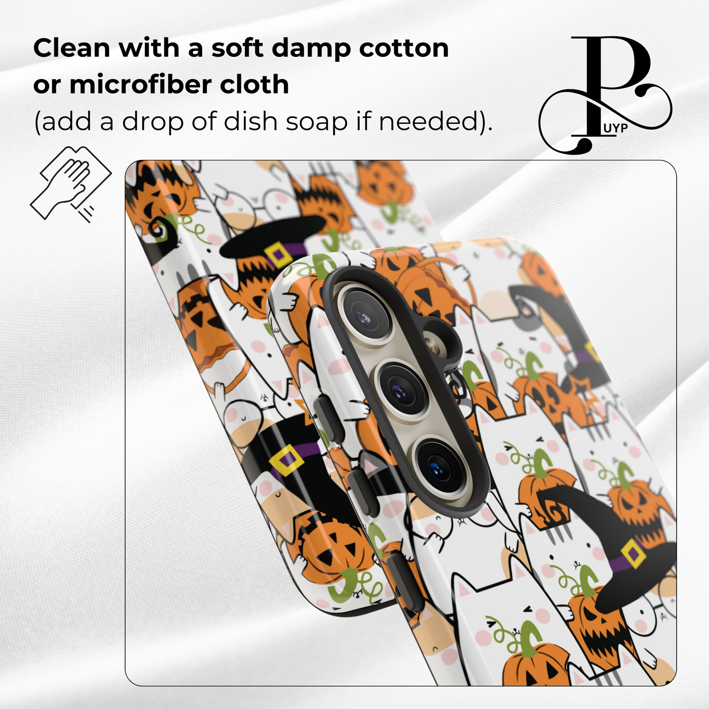 "Cats and Pumpkins" Custom Halloween Phone Case