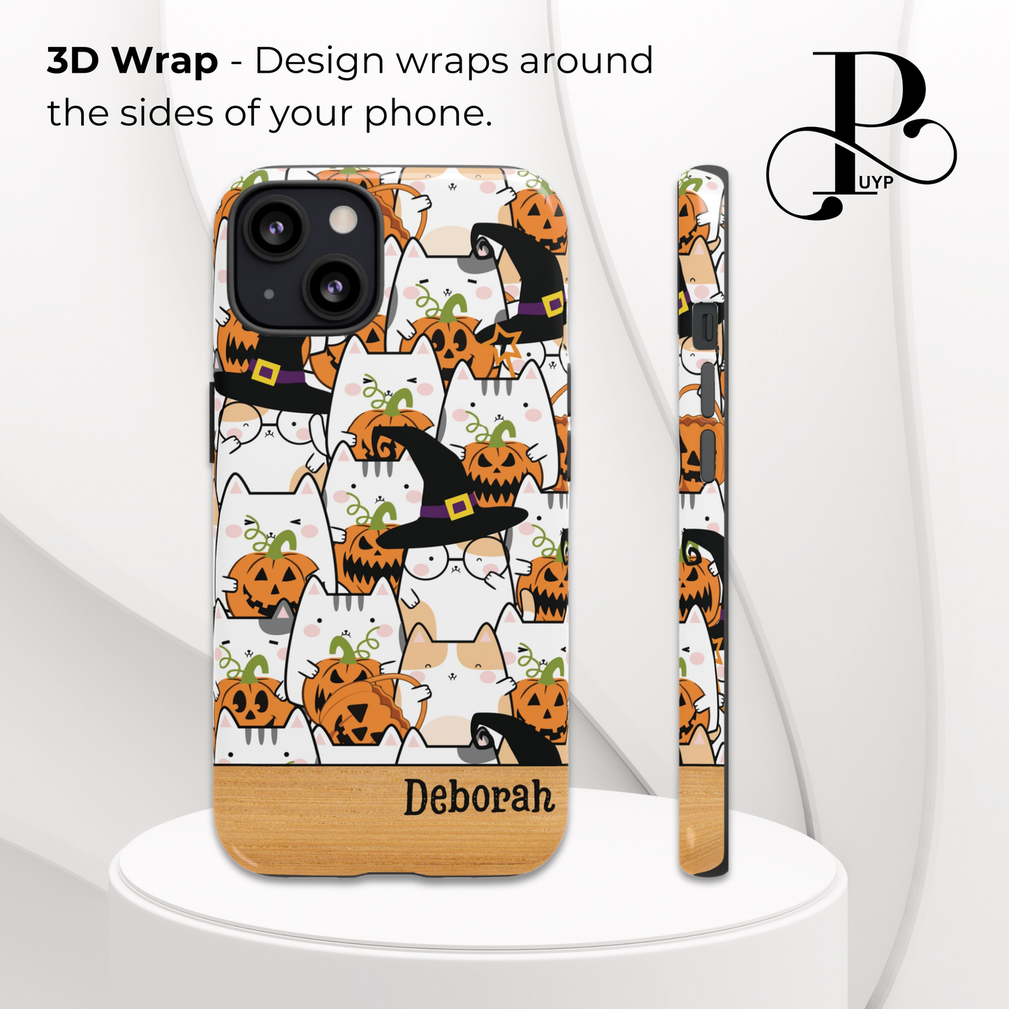 "Cats and Pumpkins" Custom Halloween Phone Case