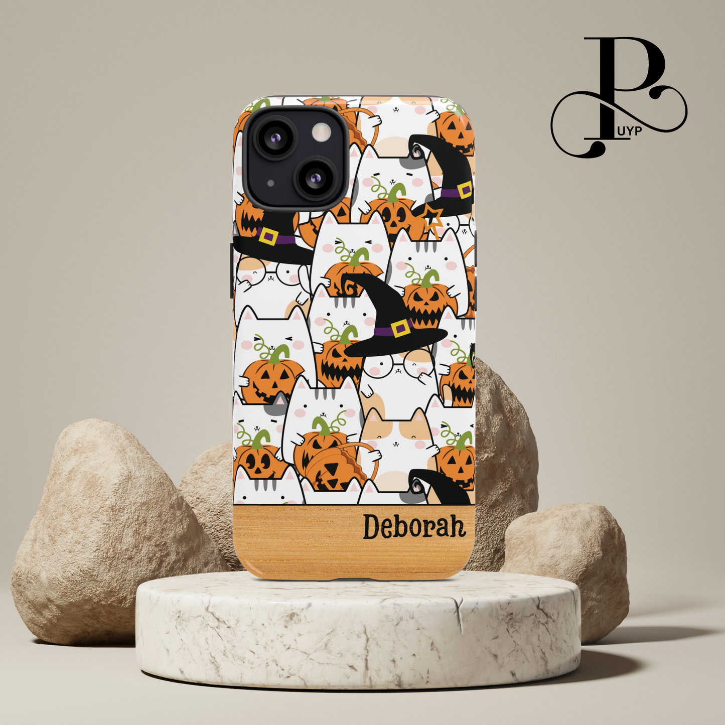 "Cats and Pumpkins" Custom Halloween Phone Case