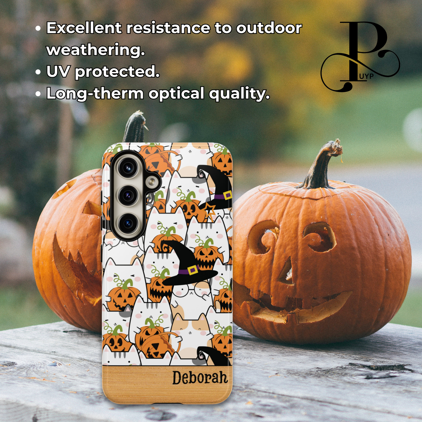 "Cats and Pumpkins" Custom Halloween Phone Case