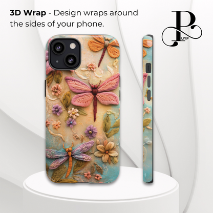 "Dragonflies" Floral Phone Case