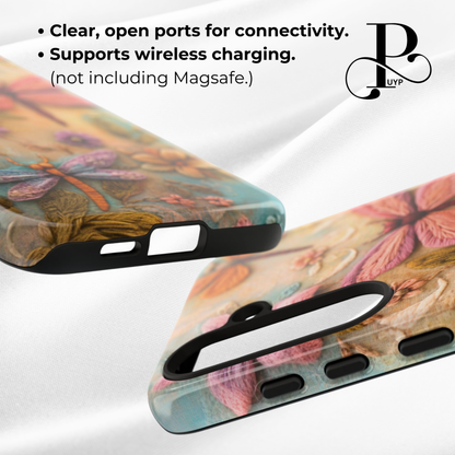 "Dragonflies" Floral Phone Case