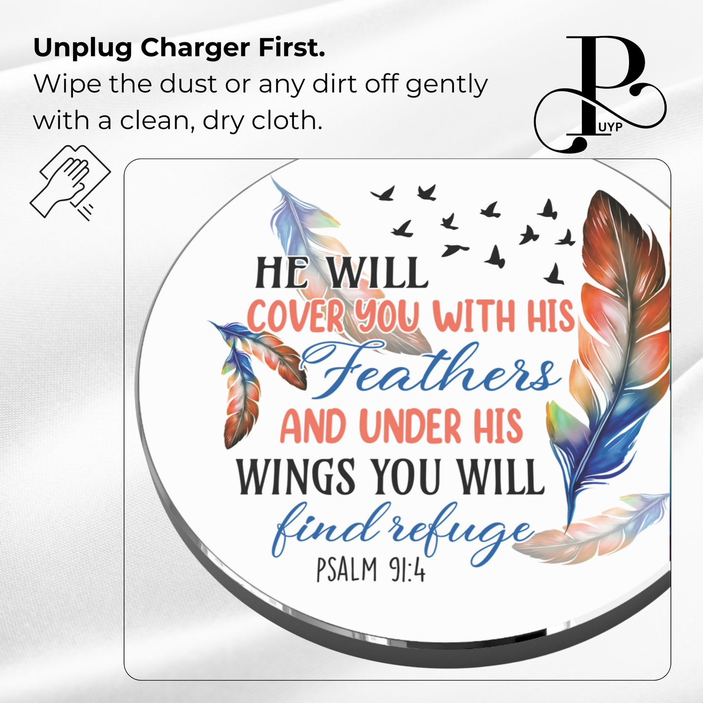 "Psalm 91:4" Wireless Charger