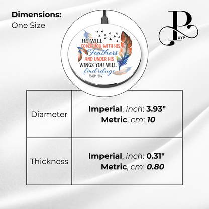 "Psalm 91:4" Wireless Charger