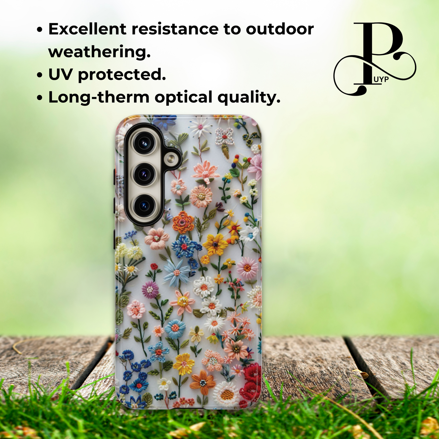 "Embroidered Mini Wildflowers" Phone Case