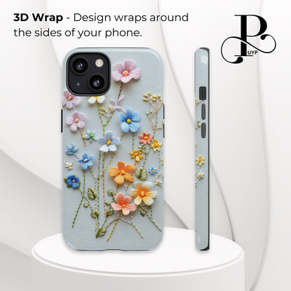 "Wildflower Embroidery" Phone Case