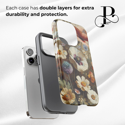 "Wildflower Field Painting Print" Phone Case