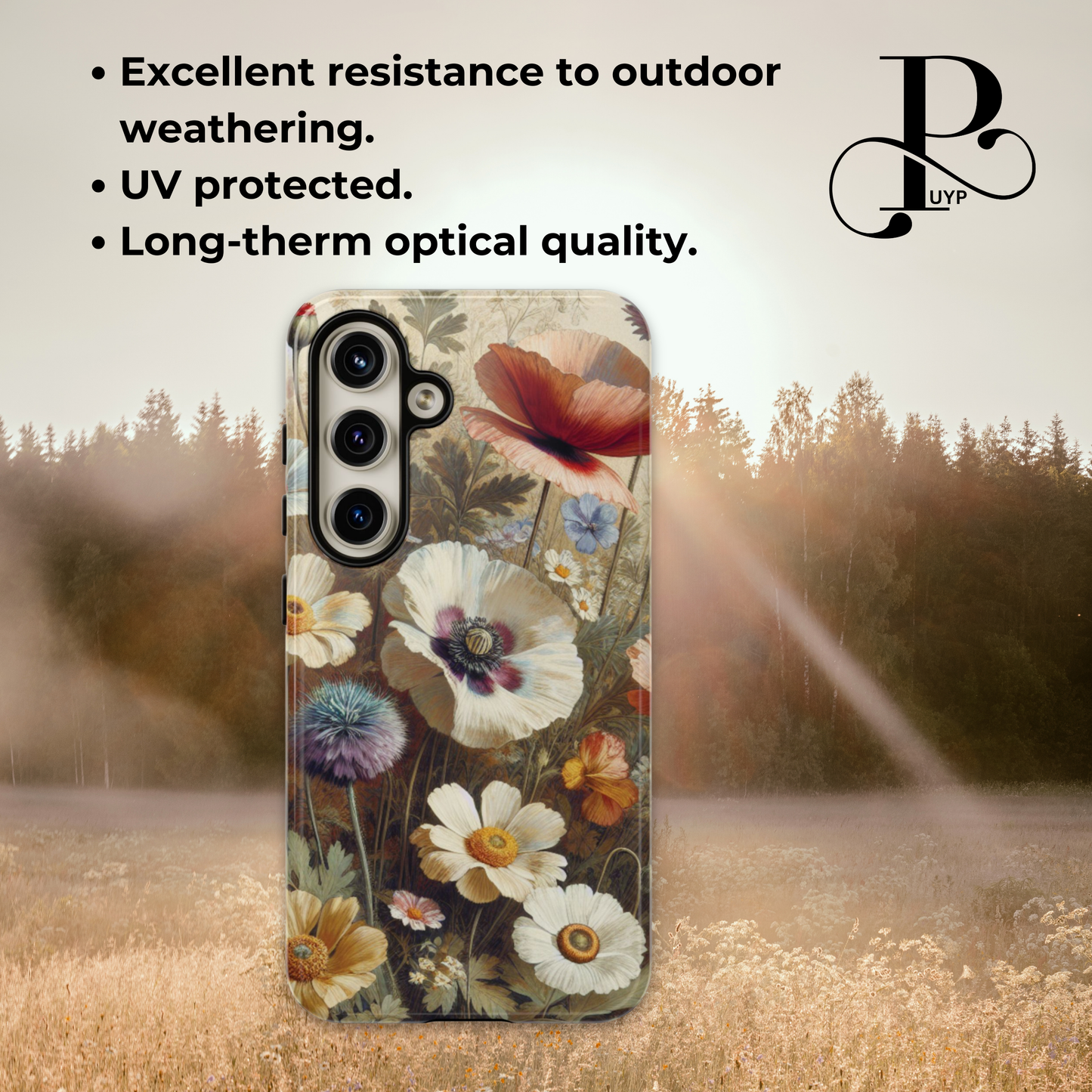 "Wildflower Field Painting Print" Phone Case