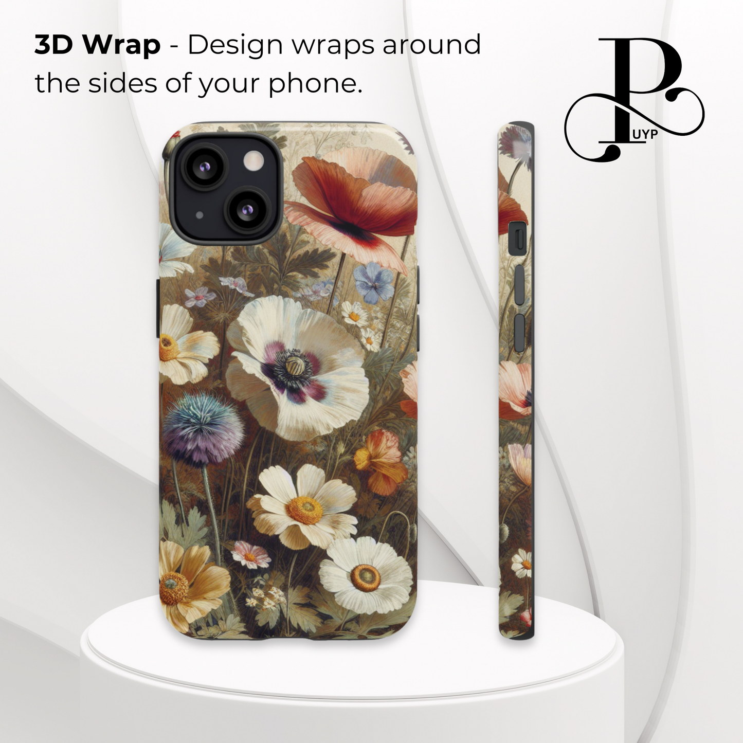 "Wildflower Field Painting Print" Phone Case