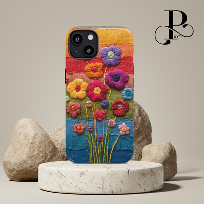 "Striped Petals" Phone Case