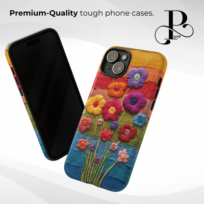 "Striped Petals" Phone Case