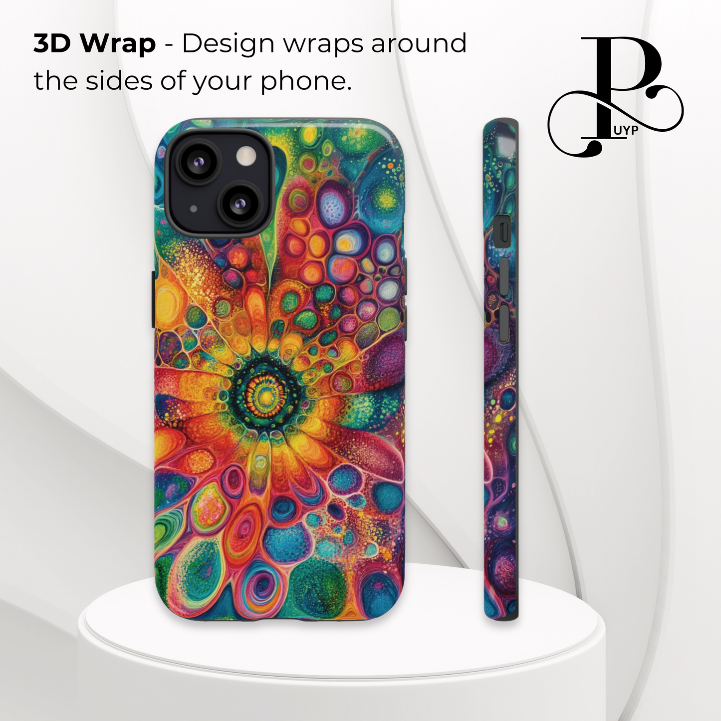 "Abstract Floral Painting" Phone Case