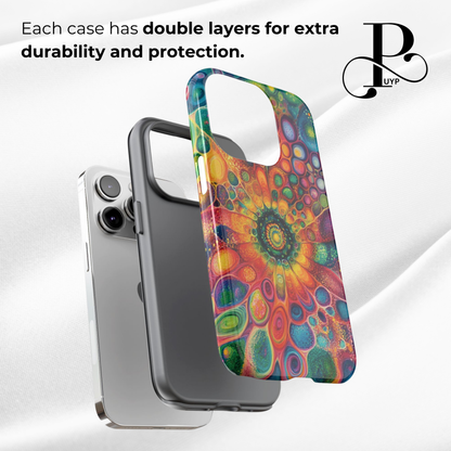 "Abstract Floral Painting" Phone Case