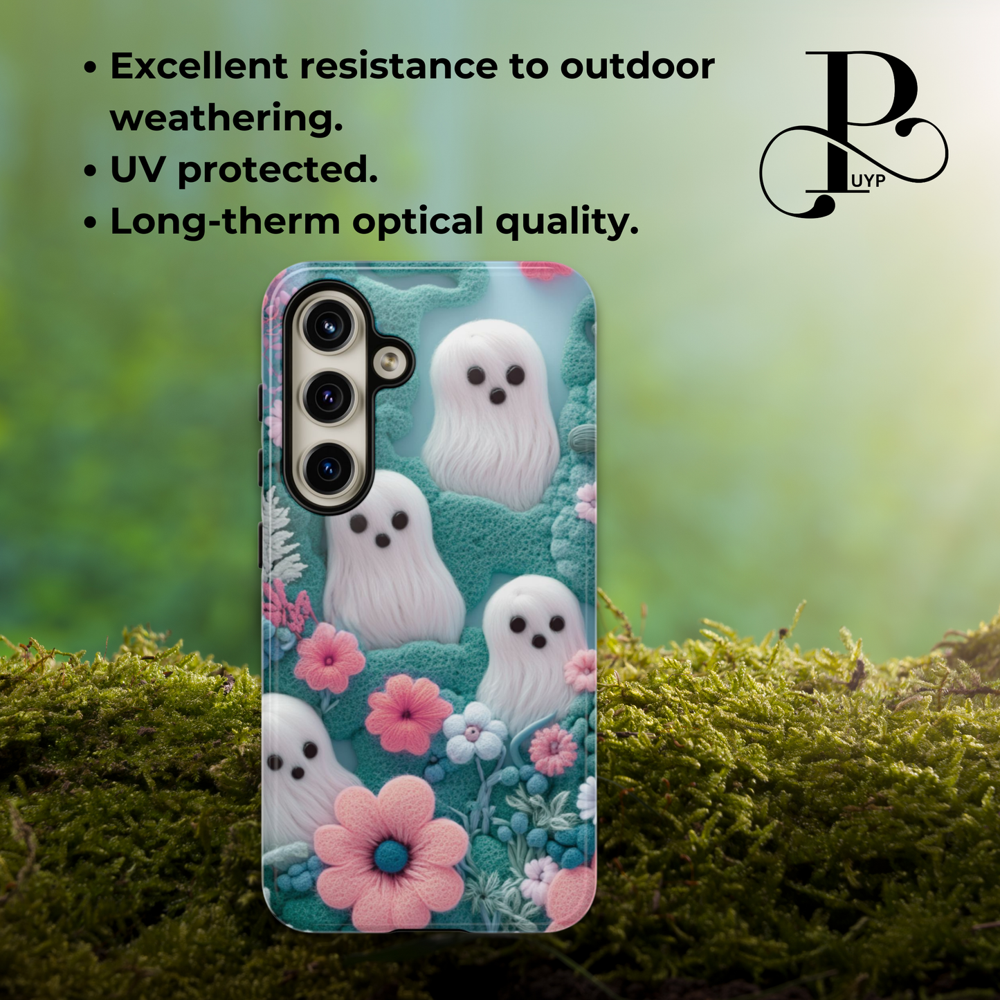 "Cute Ghosts in Bloom" Phone Case