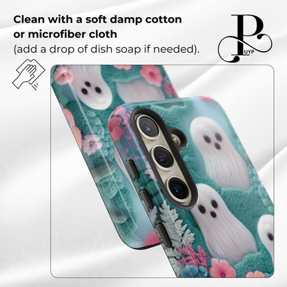 "Cute Ghosts in Bloom" Phone Case