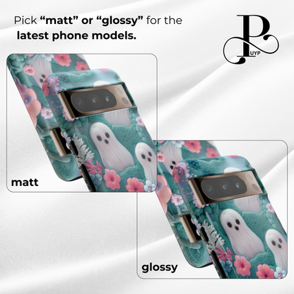 "Cute Ghosts in Bloom" Phone Case