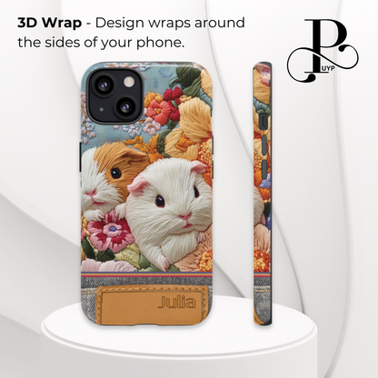 "Guinea Pigs in Bloom" Custom Phone Case