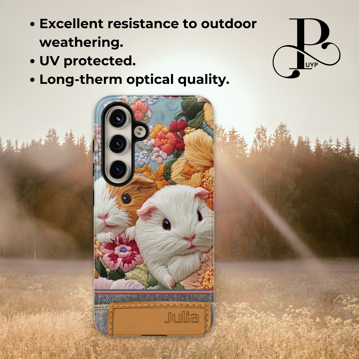 "Guinea Pigs in Bloom" Custom Phone Case