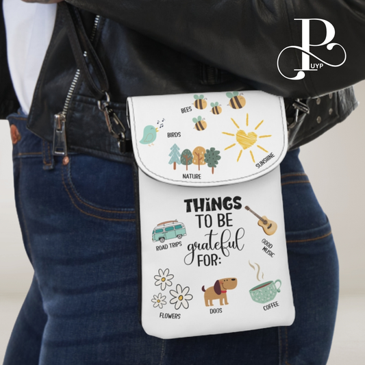 "Things To Be Grateful For" Cell Phone Wallet