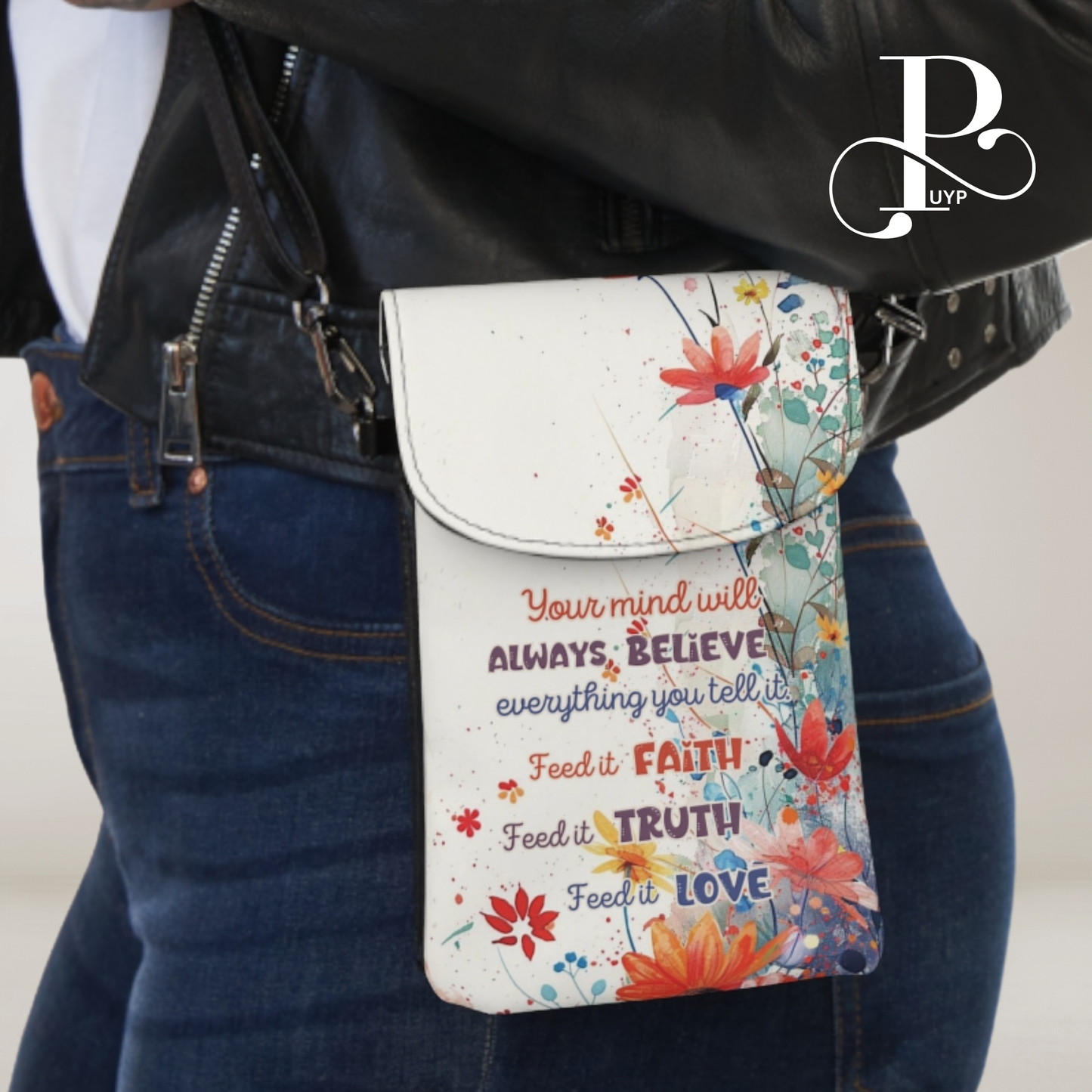 "Beautiful Mindset" Cell Phone Wallet