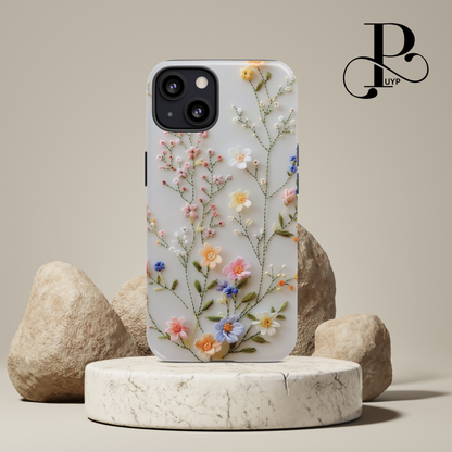 "Miniature Wildflowers" Embroidered Phone Case