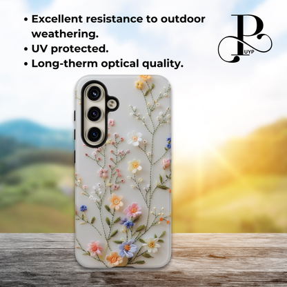 "Miniature Wildflowers" Embroidered Phone Case