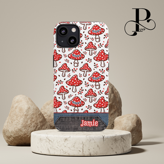 "Happy Toadstools" Custom Phone Case