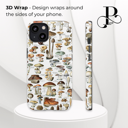 "Adolphe Millot - Champignons" Mushroom Phone Case