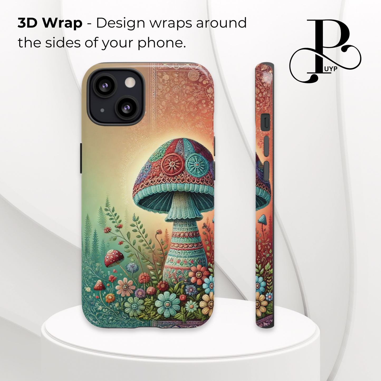 "Ombre Meadow" Mushroom Phone Case