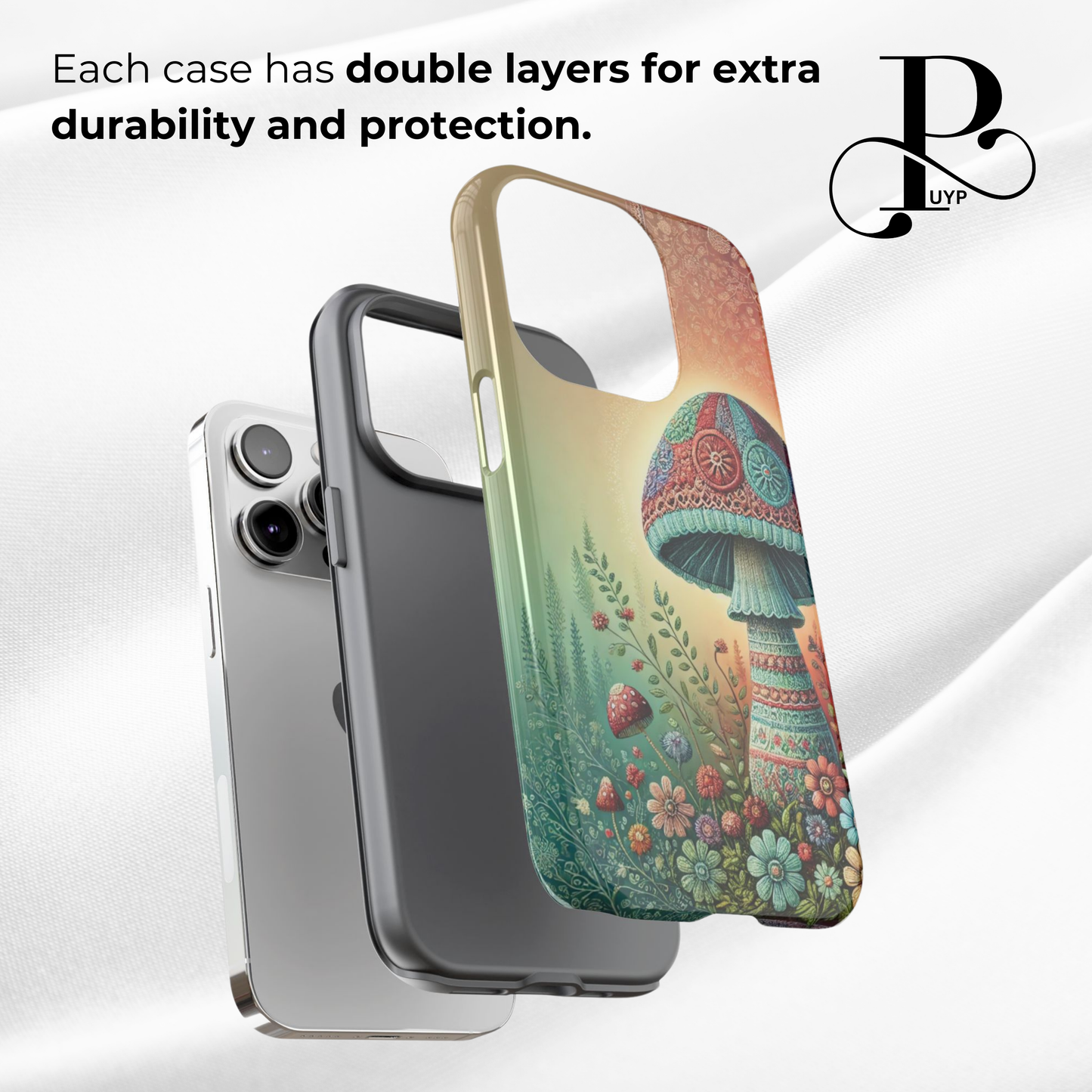 "Ombre Meadow" Mushroom Phone Case