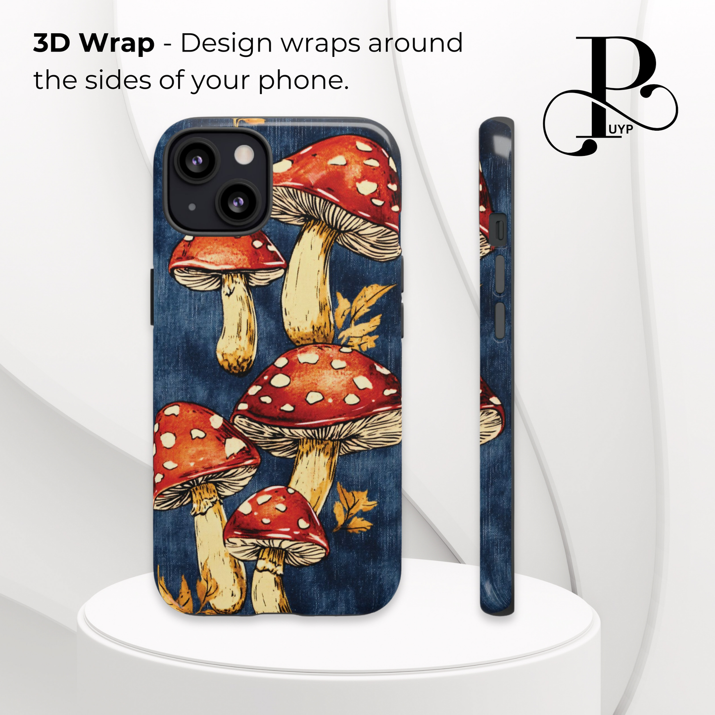 "Denim Mushrooms" Phone Case