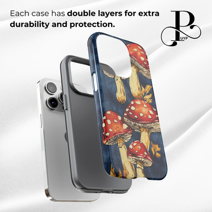 "Denim Mushrooms" Phone Case