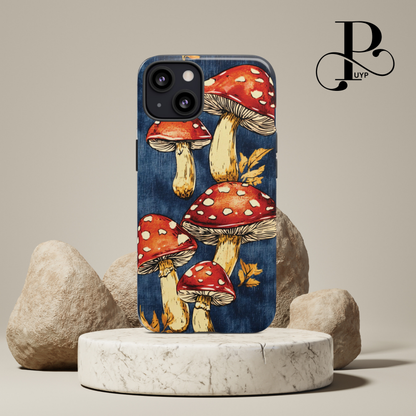 "Denim Mushrooms" Phone Case