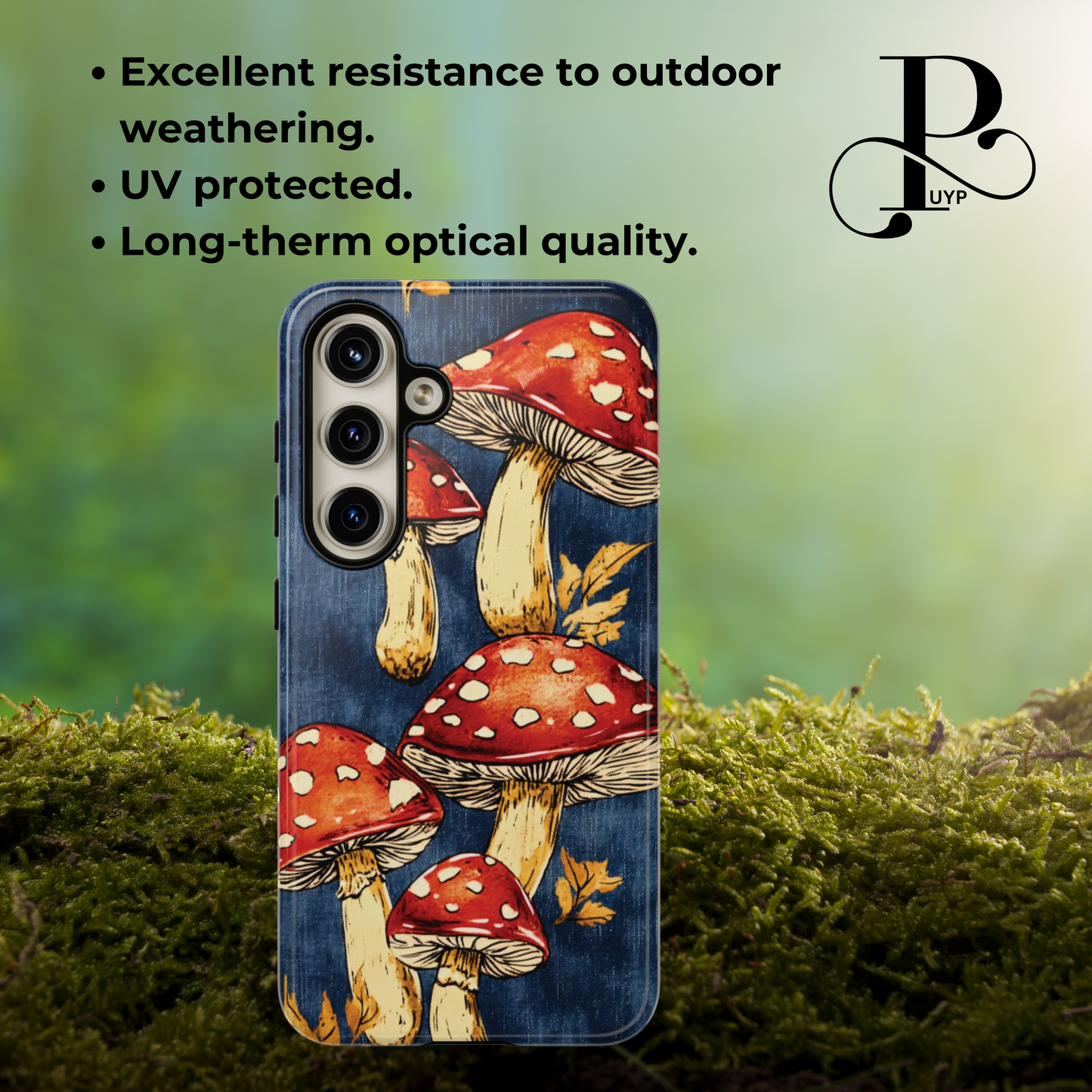 "Denim Mushrooms" Phone Case