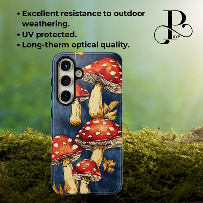 "Denim Mushrooms" Phone Case