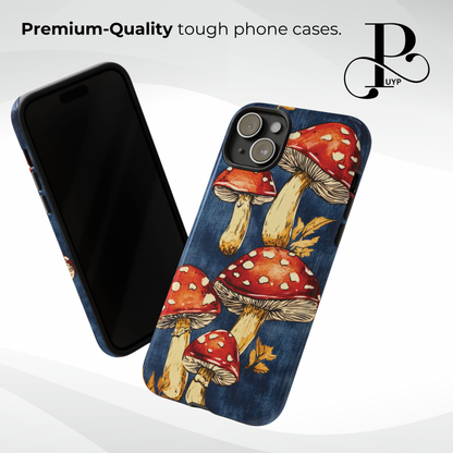 "Denim Mushrooms" Phone Case