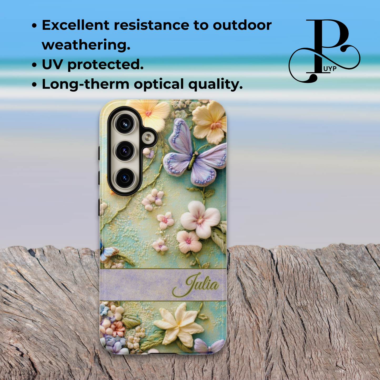 "Butterflies and Wildflowers" Custom Phone Case