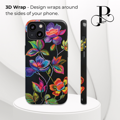 "Neon Wildflowers" Phone Case