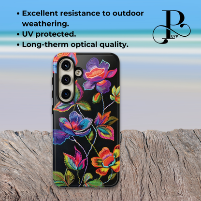 "Neon Wildflowers" Phone Case