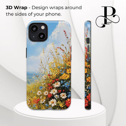 "Wildflower Field Oil Painting" Phone Case