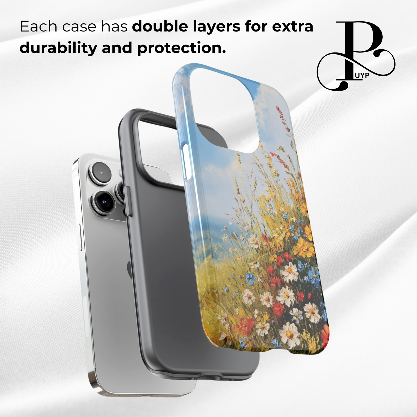 "Wildflower Field Oil Painting" Phone Case