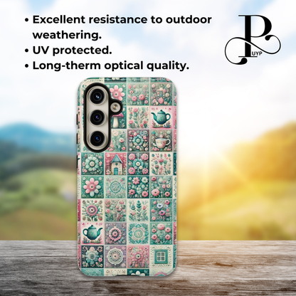 "Floral Patchwork Embroidery" Phone Case