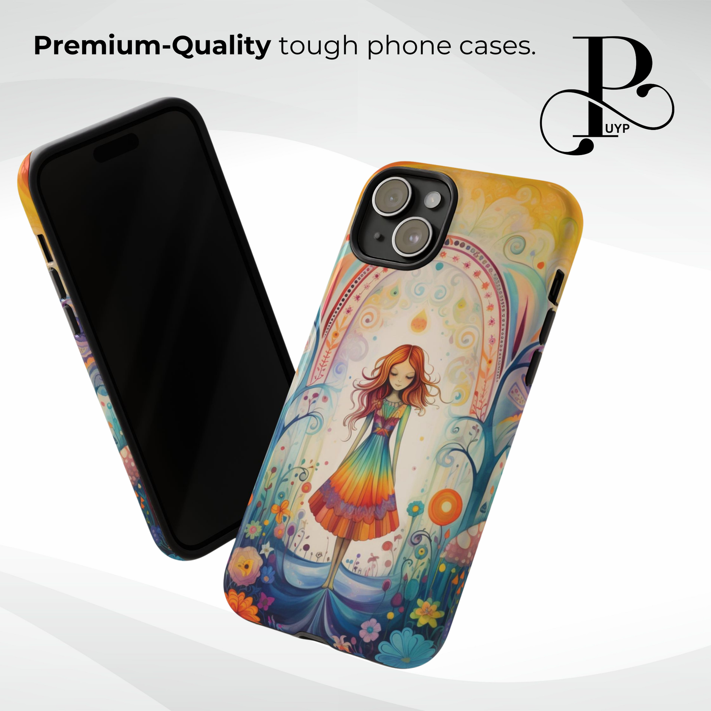 "Whimsical Watercolor Rainbow" Phone Case