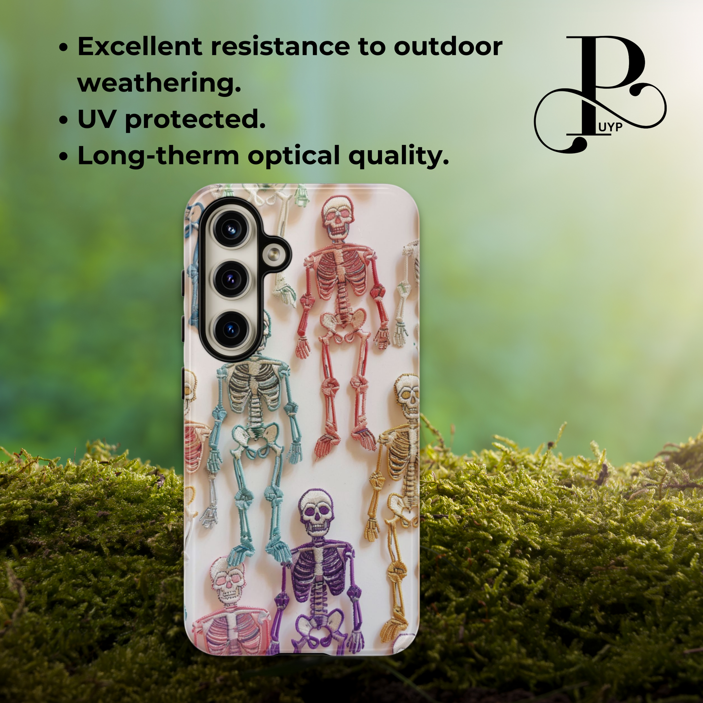 "Embroidered Skeletons" Phone Case